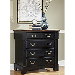 Home Styles The Aspen Collection Rustic Cherry and Black Drawer Chest