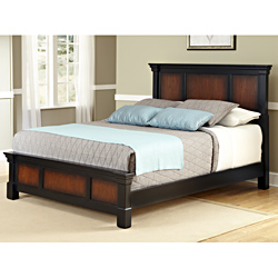 Home Styles The Aspen Rustic Cherry & Black Collection Queen Bed