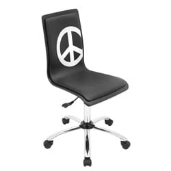 Peace Printed 360-degree Swivel Office Chair