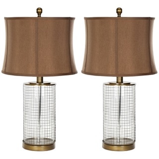 Safavieh 1-light Glass Cage Table Lamps (Set of 2)