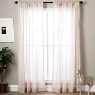 Exclusive Fabrics Tumbleweed Faux Linen Sheer Curtain Panel