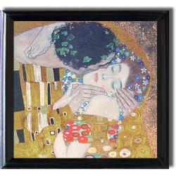 Gustav Klimt 'The Kiss' Framed Canvas Art