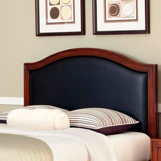 Home Styles Duet Queen Black Leather Inset Headboard