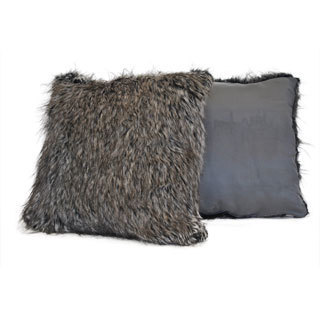 Sherry Kline Desert Fox Grey Fur Decorative Pillow (Set of 2)