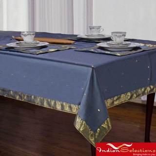 Handmade Dark Gray Sari Table Cloth (India)