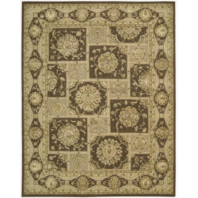 Nourison 3000 Traditional Hand-Tufted Brown Rug (7'9" x 9'9")