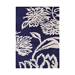 Alliyah Handmade Orient Blue New Zealand Blend Wool Rug (5' x 8')