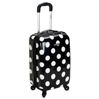 Rockland Black Polka Dot 20-inch Lightweight Hardside Spinner Carry-on Luggage