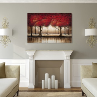 Rio 'Parade of Red Trees' Canvas Art