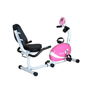 Sunny Health and Fitness P8400 Pink Magnetic Recumbent Bike