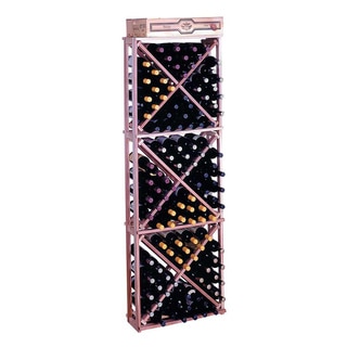 Traditional Redwood Open Diamond Cube Wine Rack