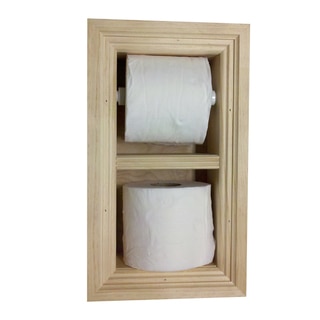 Recessed Toilet Paper Holder with Spare Roll