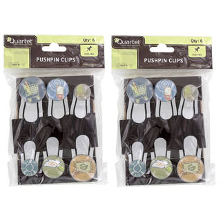 Quartet Bubble Push Pins with Clips (Pack of 12)