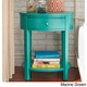 Fillmore 1-drawer Oval Wood Shelf Accent End Table by INSPIRE Q