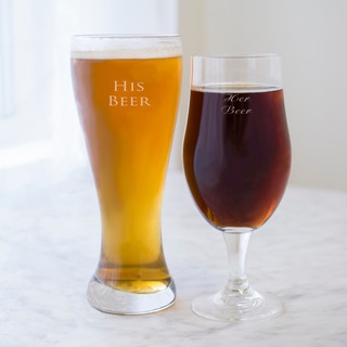 His & Hers Pilsners Glasses