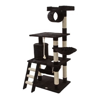 Go Pet Club Black 62-inch High Cat Tree Furniture