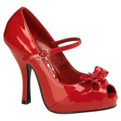 Women's Pin Up Cutiepie 08 Red Patent Leather
