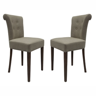 nuLOOM Casual Living Weathered Vintage French Upholstered Linen Dining Chairs (Set of 2)