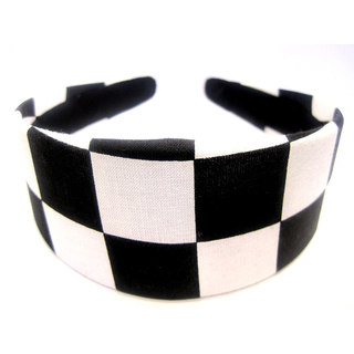 Crawford Corner Shop Black White Checkered Headband
