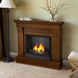 Real Flame Espresso Chateau 40.94 in. L x 11.81 in. D x 37.6 in. H Gel Fireplace