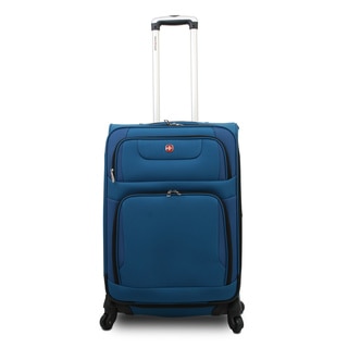 SwissGear SA7297 Blue 20-inch Expandable Carry-on Spinner Upright Suitcase