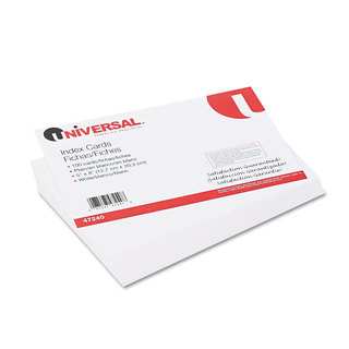 Universal White Unruled Index Cards (Pack of 10)