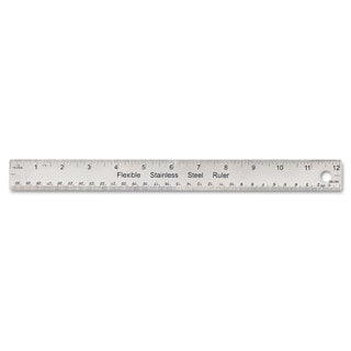 Universal Stainless Steel Ruler with Cork Back and Hanging Hole (Pack of 6)