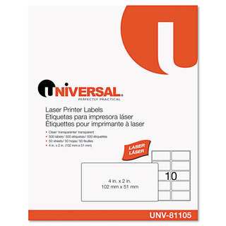 Universal Laser Printer 2 x 4 Permanent Labels