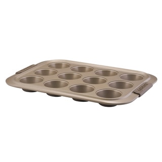 Anolon Advanced Bronze Nonstick Bakeware 12-cup Muffin Pan with Silicone Grips