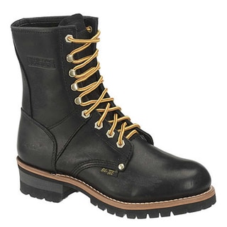 AdTec Men's Black Oiled Leather Logger Boots