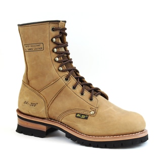 AdTec Men's Brown Crazy Horse Leather Logger Boots