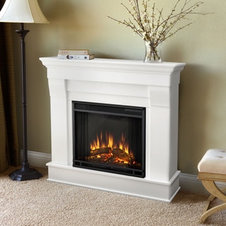 Real Flame White Chateau 40.94 in. L x 11.81 in. D x 37.6 in. H Electric Fireplace