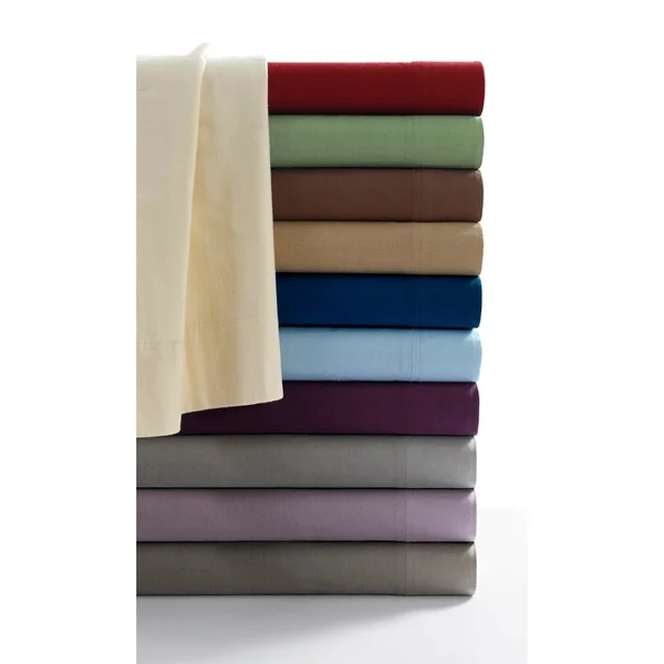 170-GSM Cozy Flannel Solid Extra Deep Pocket Bed Sheet Set