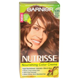 Nutrisse Nourishing Color Creme # 535 Medium Golden Mahogany Brown by Garnier for Unisex - 1 Application Hair Color