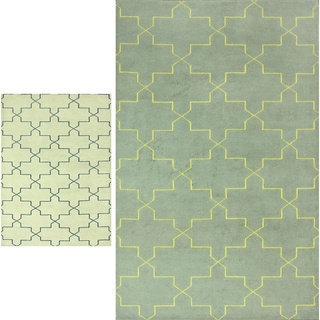 nuLOOM Hand-knotted Overdyed Marrakesh Trellis Wool Rug
