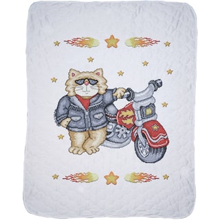 Born To Be Wild Baby Quilt Stamped Cross Stitch Kit-34"X43"