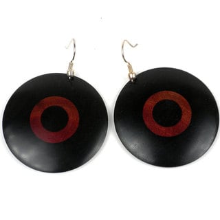 Blackwood Earrings with Rosewood Circles (Mozambique)
