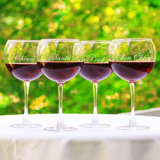 Cheers! Red Wine Glasses (Set of 4)