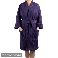 Leisureland Women's Plush Fleece Kimono Robe