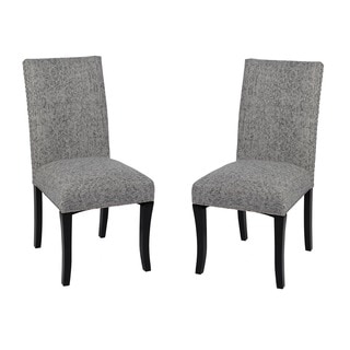 Ash Grey Nailhead Accented Side Chairs (Set of 2)