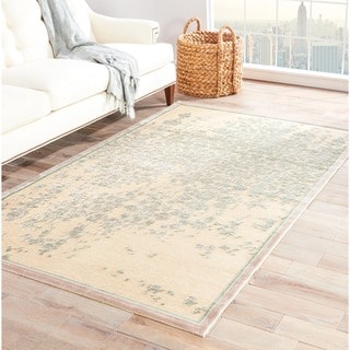 Modern Abstract Viscose/ Chenille Rug (5' x 7'6)