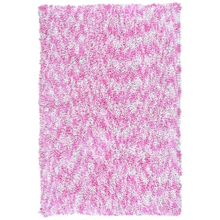 Shagadelic Pink Chenille Twist Swirl Rug (4' x 6')