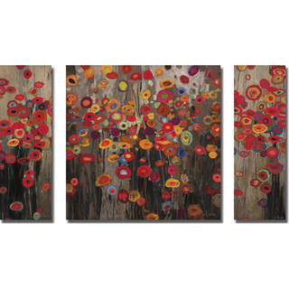 Don Li-Leger 'The Garden Parade' 3-piece Canvas Art Set