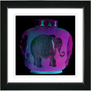Studio Works Modern 'Purple Elephant Urn' Framed Print