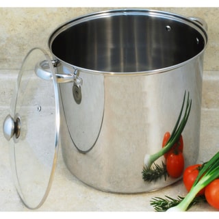 12-quart Stock Pot with Encapsulated Base and Scoop Colander Set