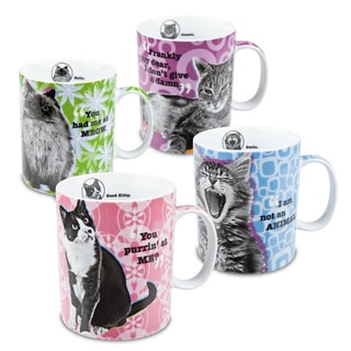 Konitz 'Assorted Cat' Porcelain Mugs (Set of 4)