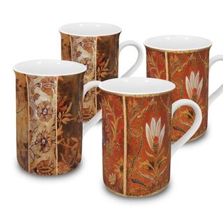 Konitz 'Tapestry' Floral Porcelain Mugs (Set of 4)