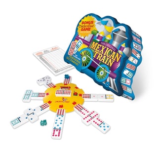 Mexican Train Deluxe Traditional Double 12 Domino Set with Dots Game