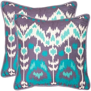 Safavieh Manhattan 22-inch Lavander/ Aqua Blue Decorative Pillows (Set of 2)