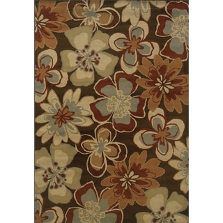 Indoor Brown and Gold Area Rug